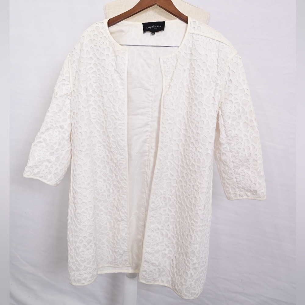 Lafayette 148 NY White Sewn Sweater with Tank Top